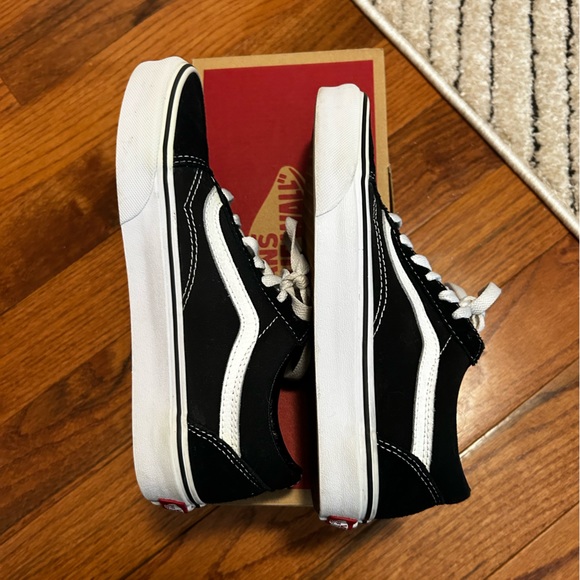 Vans Old Skool Black and White Suede Sneakers - Picture 5 of 7
